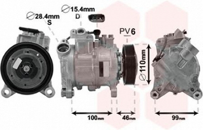 VAN WEZEL 0600k489 -  Компрессор, кондиционер